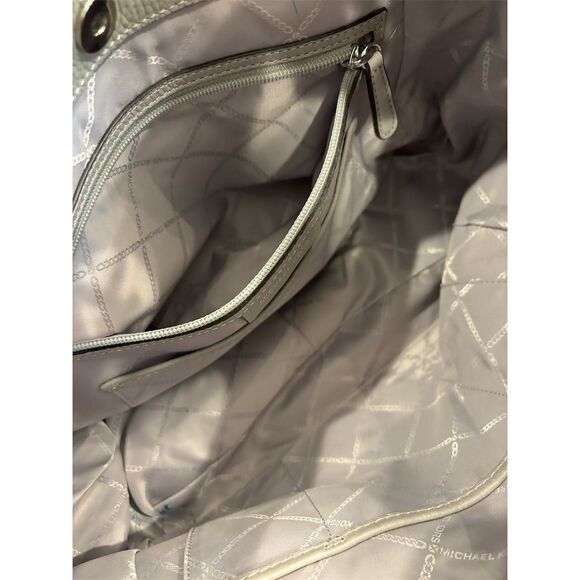 Michael Kors Fulton light taupe Pebble Leather Hobo Bag Women's Handbag purse - Picture 12 of 12